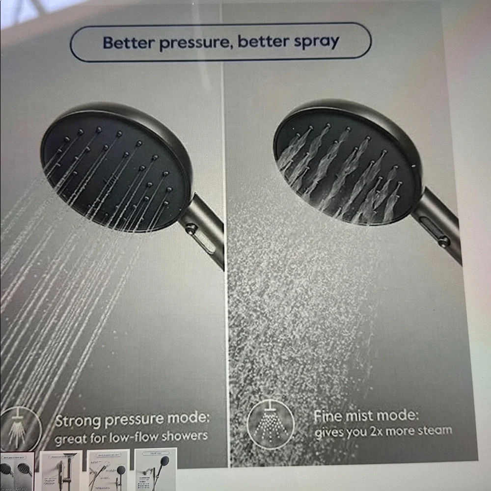 HAI smart spa shower system showerhead charcoal open box
